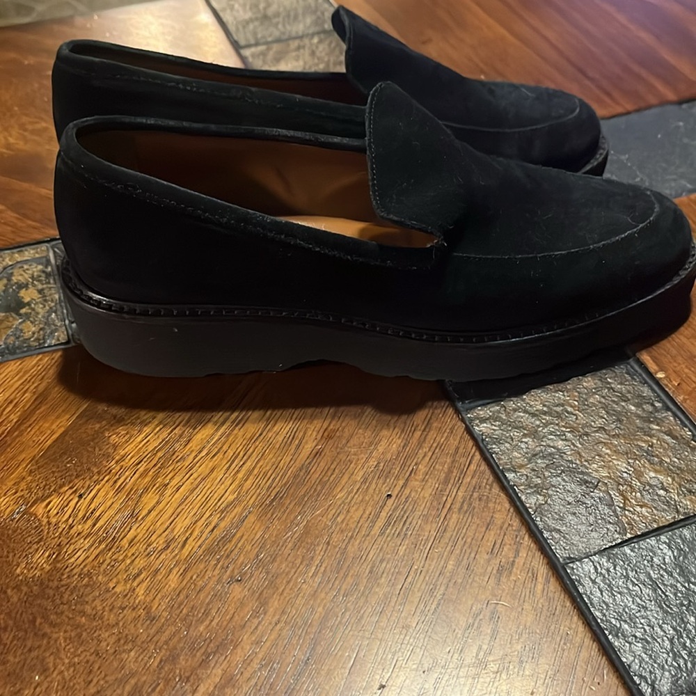Women’s Aquatalia Black Suede Kelsey Loafers - Picture 2 of 4